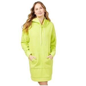 Outerknown Women's Yellow Mock Neck Long Sleeve Hooded Sweatshirt Size